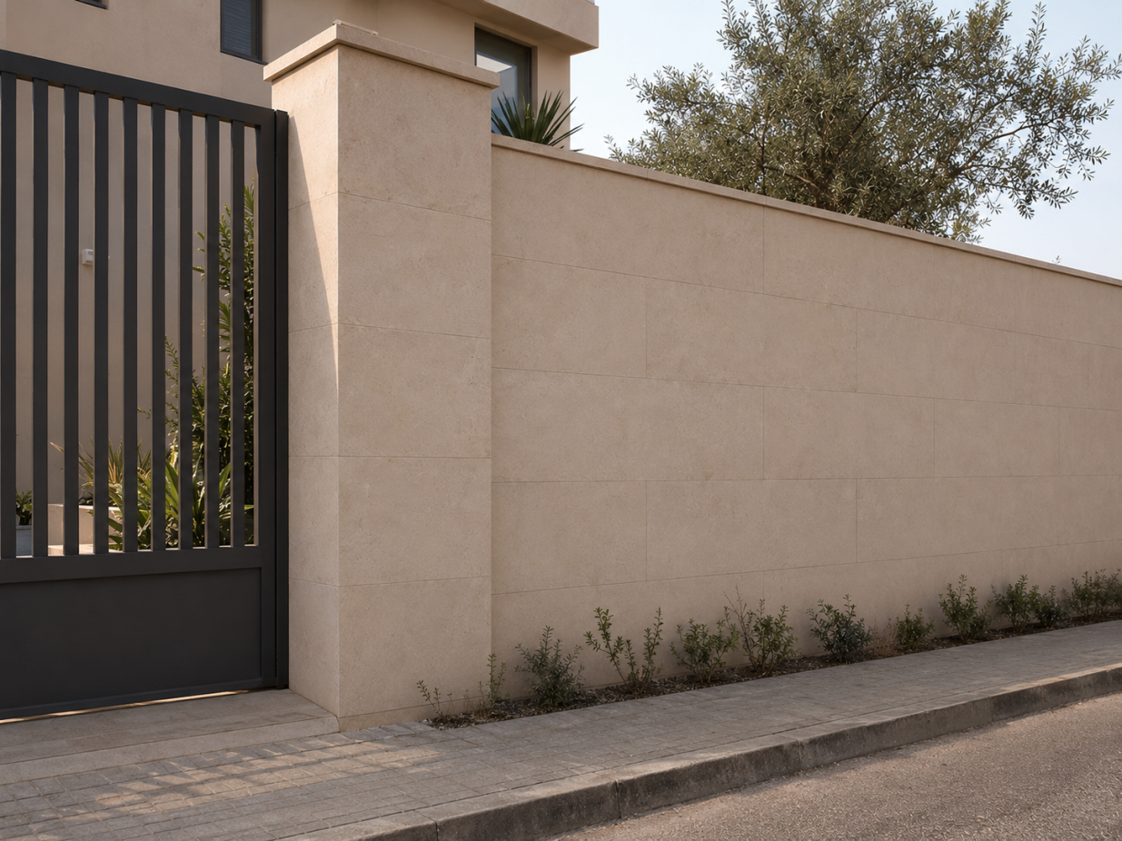 Viaza Beige Raw used in an architectural application