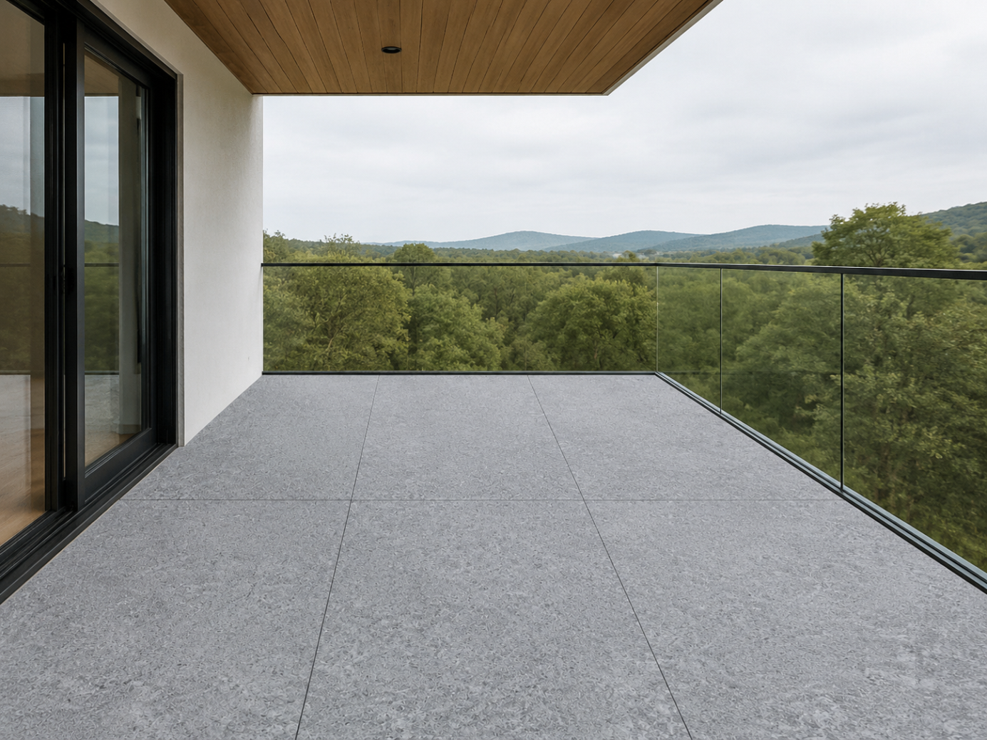 Viaza Grey Rustic Tuda used in an architectural application