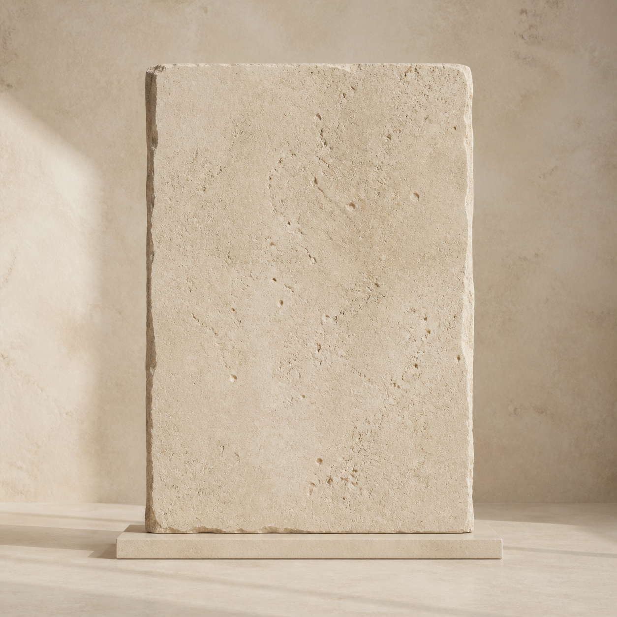 Raw stone finish