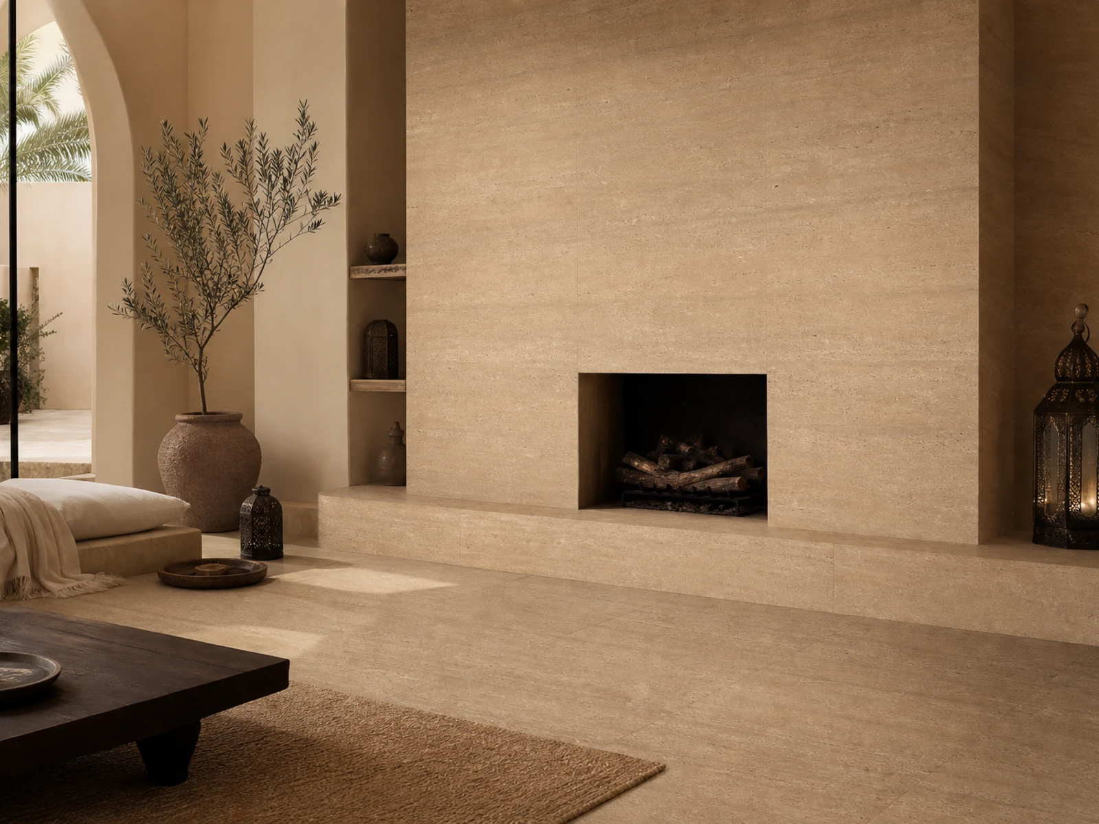 Travertine Desert used in an architectural application