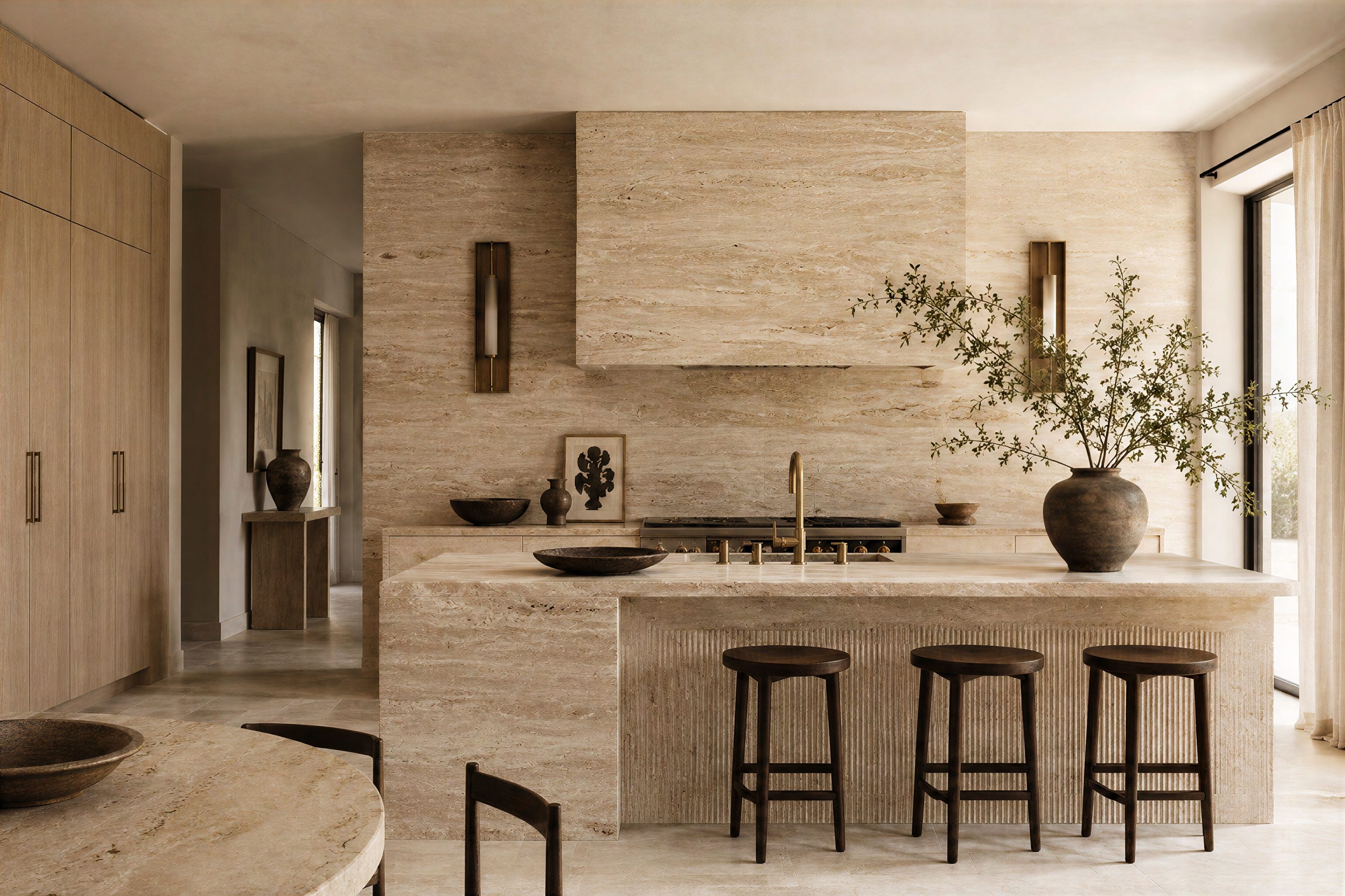 Moroccan natural stone in an architectural setting